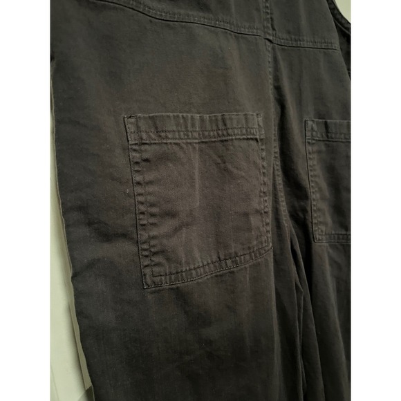 Aerie Overalls Womens M Wide Leg Tie Straps Boho Artist Raw Hem Gorpcore Gray - Picture 5 of 8